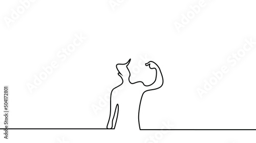 portrait concept of a confident young male showing himself with forefinger
