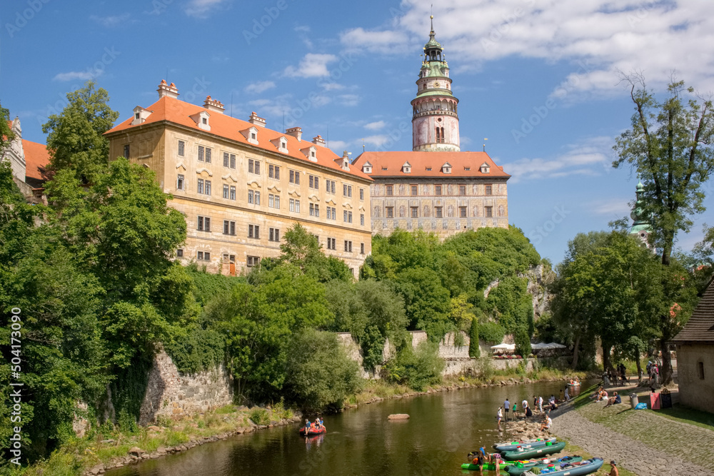 View of Český Krumlov over the river, Czech Republic