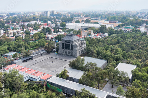 aerial image of the Diego Rivera Anahuacalli Museum, Mexico City, Mexico