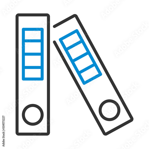 Icon Of Folders With Clip