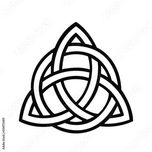Celtic tattoo pattern on white background