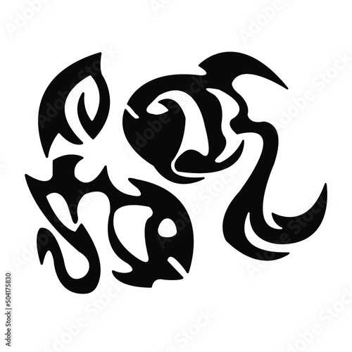 Celtic zodiac tattoo on white background
