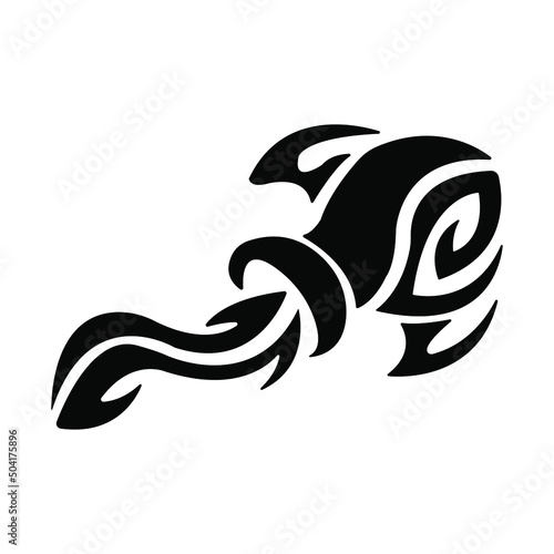 Celtic zodiac tattoo on white background