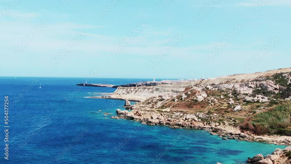 St Pauls Island and the city of Bugibba in Malta St Pauls Island and the city of Bugibba in Malta