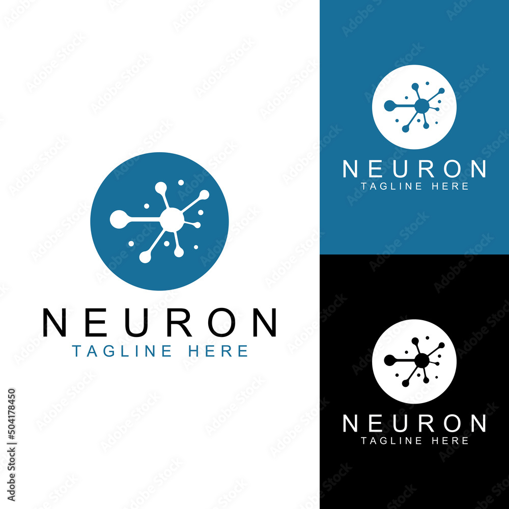 Neuron logo or nerve cell logo with concept vector illustration template. Neuron logo or nerve cell logo with concept vector illustration template.