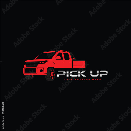 Pick up truck vector, pick up truck logo template
