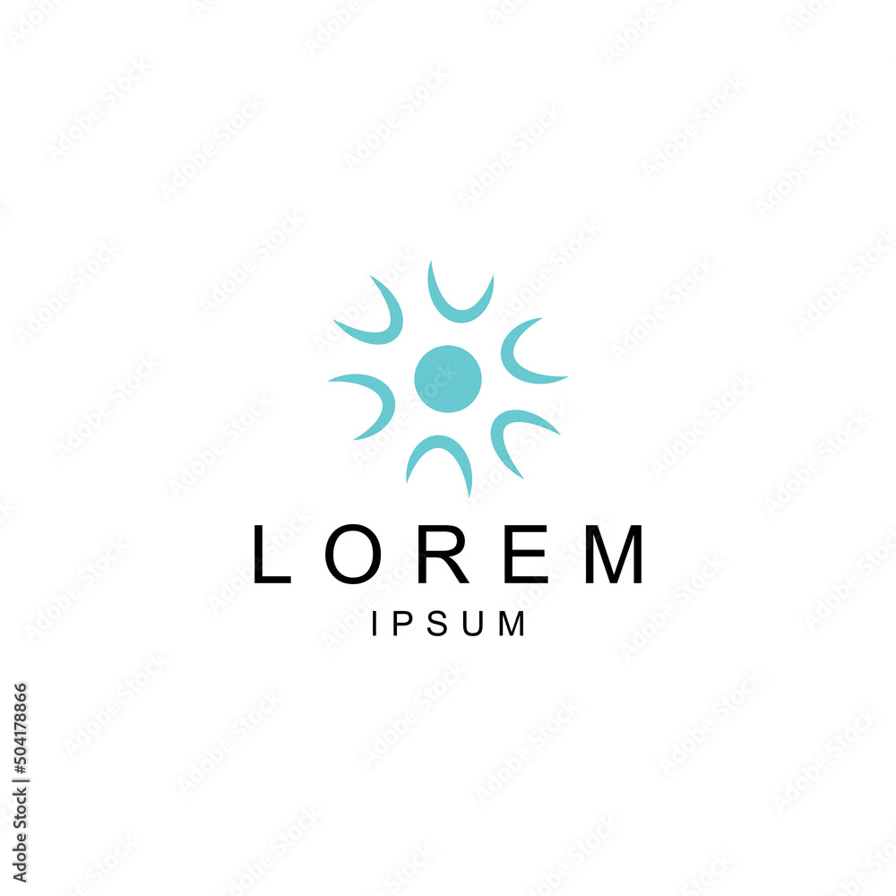 Fototapeta premium Neuron logo or nerve cell logo with concept vector illustration template.
