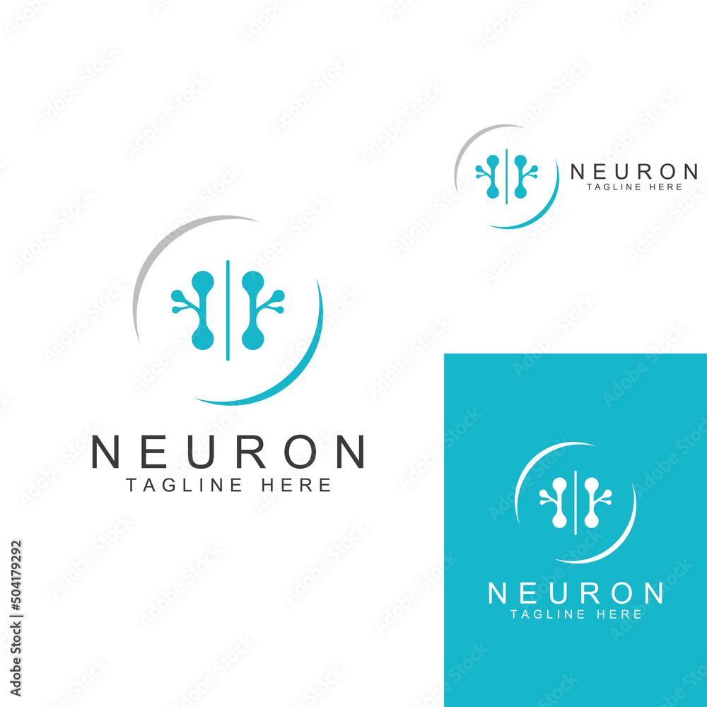 Neuron logo or nerve cell logo with concept vector illustration template. Neuron logo or nerve cell logo with concept vector illustration template.