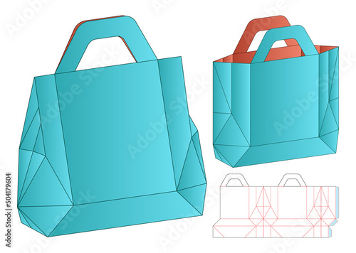 Box packaging die cut template design. 3d mock-up