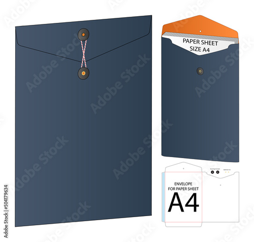 Box packaging die cut template design. 3d mock-up