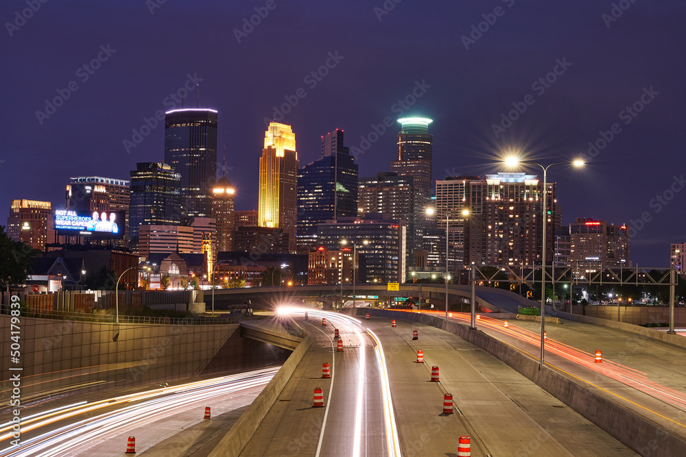Minneapolis Skyline Night view Minneapolis Skyline Night view
