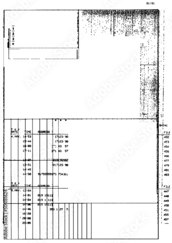 Papier peint fax texture with a transparent background