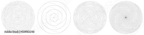 Obraz na płótnie Abstract spiral, swirl and twirl element. Volute, helix vector