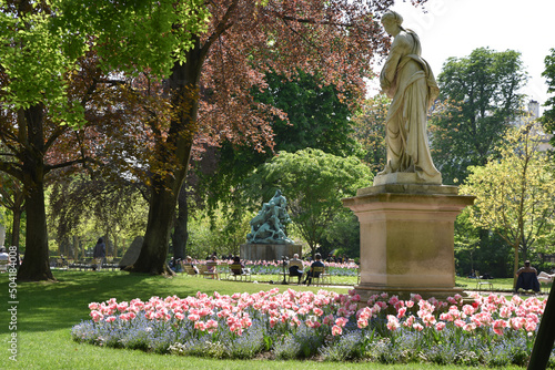 Jardin du Luxembourg à Paris au printemps. France