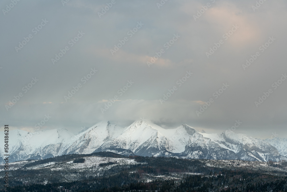 Krajobraz na Tatry , Zakopane, Podhale , Polska , Karpaty Krajobraz na Tatry , Zakopane, Podhale , Polska , Karpaty