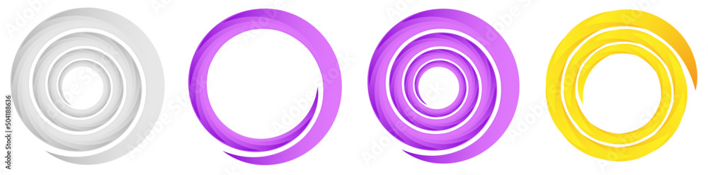 Circular spiral, swirl and twirl element Circular spiral, swirl and twirl element