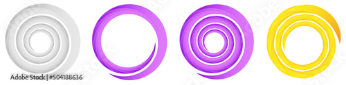 Circular spiral, swirl and twirl element