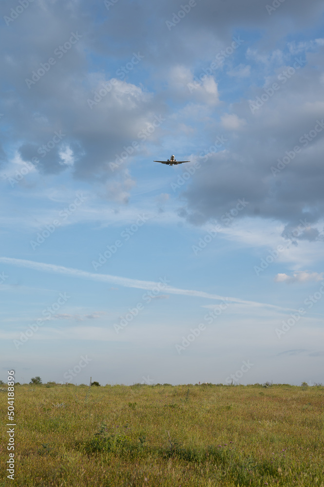 Planes take off over the prairie Planes take off over the prairie