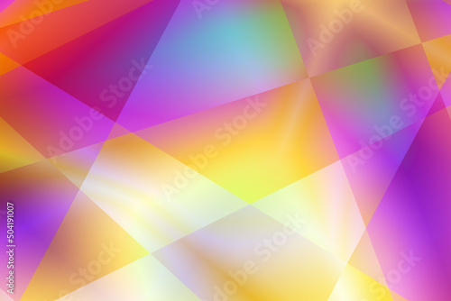 Colorful abstract background design using triangles & cool geometric shapes in bright vibrant colors like yellow, pink & purple color tones. Can express joy & creativity or used as a phone wallpaper.