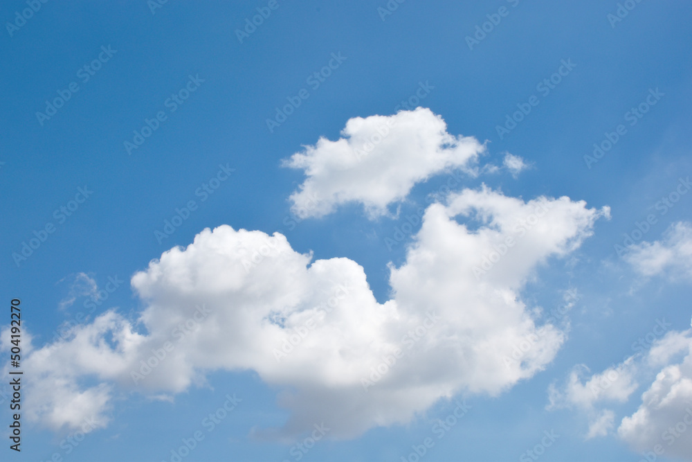 Bright Blue sky with white cloud. Beautiful sky background and wallpaper. Clear day and good weather in the morning. Bright Blue sky with white cloud. Beautiful sky background and wallpaper. Clear day and good weather in the morning.
