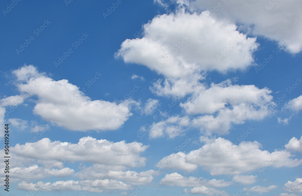 Bright Blue sky with white cloud. Beautiful sky background and wallpaper. Clear day and good weather in the morning. Bright Blue sky with white cloud. Beautiful sky background and wallpaper. Clear day and good weather in the morning.