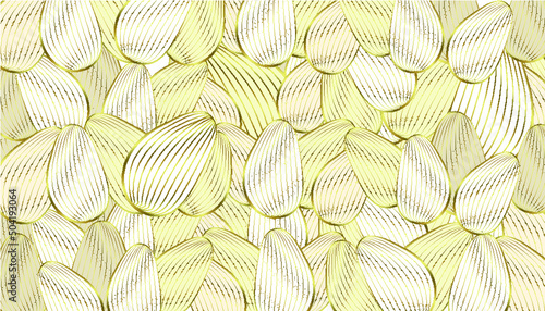 roślina kwiat liście złoty deseń tekstura pattern tło