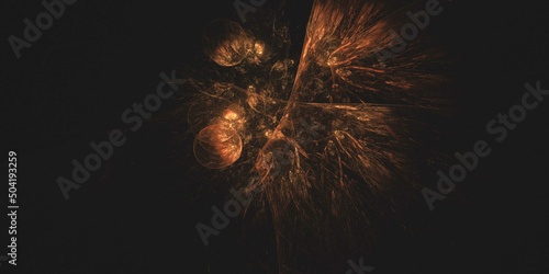 3D rendering abstract multicolor fractal background