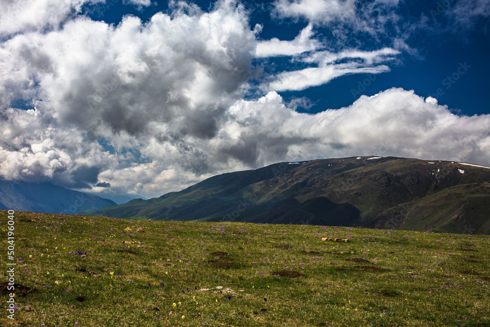 clouds over the mountains