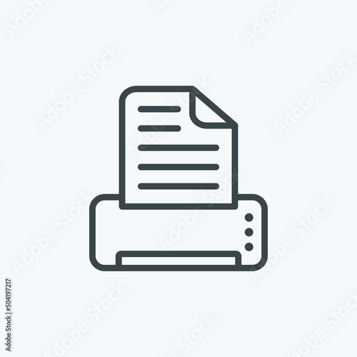 Printer vector icon. Isolated print machine icon vector design. Designed for web and app design interfaces.