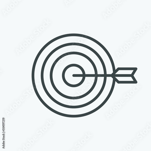 Target strategy vector icon. Isolated business management icon vector design. Designed for web and app design interfaces.