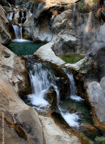 Cascading waterfall in Sapadere Canyon near Alanya  Turkey 