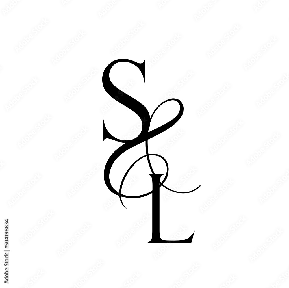 ls, sl, monogram logo. Calligraphic signature icon. Wedding Logo Monogram. modern monogram symbol. Couples logo for wedding ls, sl, monogram logo. Calligraphic signature icon. Wedding Logo Monogram. modern monogram symbol. Couples logo for wedding