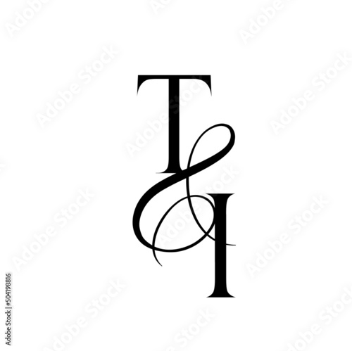 it, ti, monogram logo. Calligraphic signature icon. Wedding Logo Monogram. modern monogram symbol. Couples logo for wedding