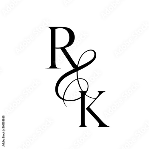 kr, rk, monogram logo. Calligraphic signature icon. Wedding Logo Monogram. modern monogram symbol. Couples logo for wedding