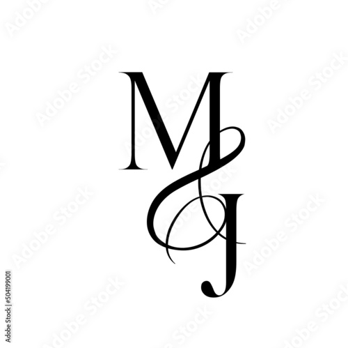 jm, mj, monogram logo. Calligraphic signature icon. Wedding Logo Monogram. modern monogram symbol. Couples logo for wedding