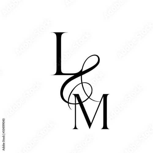 ml, lm, monogram logo. Calligraphic signature icon. Wedding Logo Monogram. modern monogram symbol. Couples logo for wedding