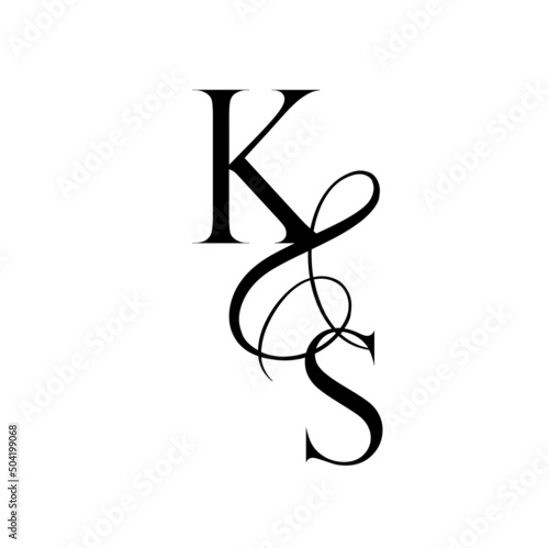 sk, ks, monogram logo. Calligraphic signature icon. Wedding Logo Monogram. modern monogram symbol. Couples logo for wedding