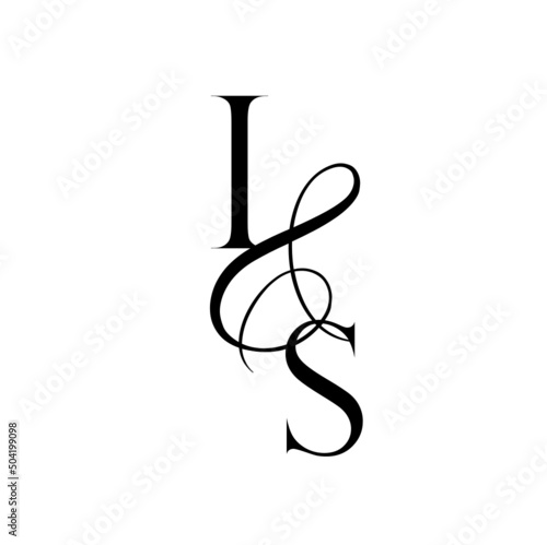si, is, monogram logo. Calligraphic signature icon. Wedding Logo Monogram. modern monogram symbol. Couples logo for wedding