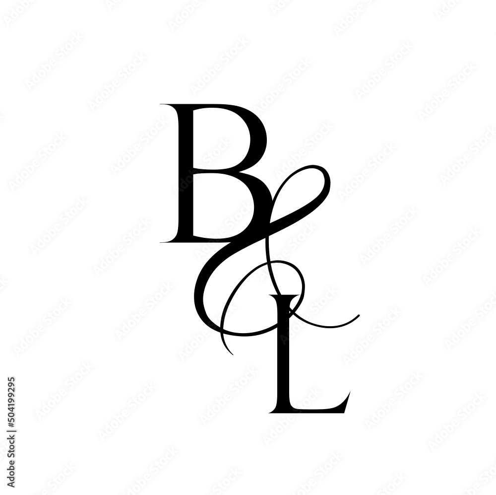 lb, bl, monogram logo. Calligraphic signature icon. Wedding Logo Monogram. modern monogram symbol. Couples logo for wedding lb, bl, monogram logo. Calligraphic signature icon. Wedding Logo Monogram. modern monogram symbol. Couples logo for wedding