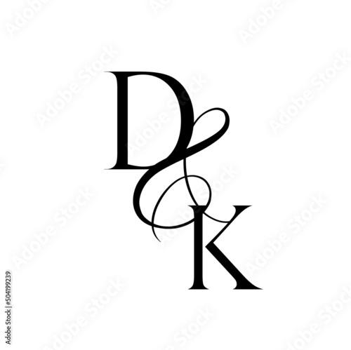 kd, dk, monogram logo. Calligraphic signature icon. Wedding Logo Monogram. modern monogram symbol. Couples logo for wedding