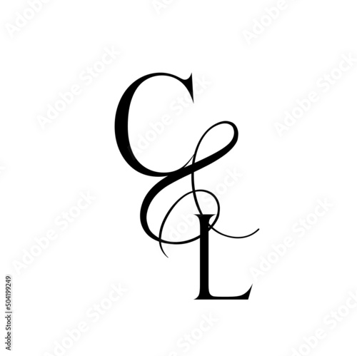 lc, cl, monogram logo. Calligraphic signature icon. Wedding Logo Monogram. modern monogram symbol. Couples logo for wedding