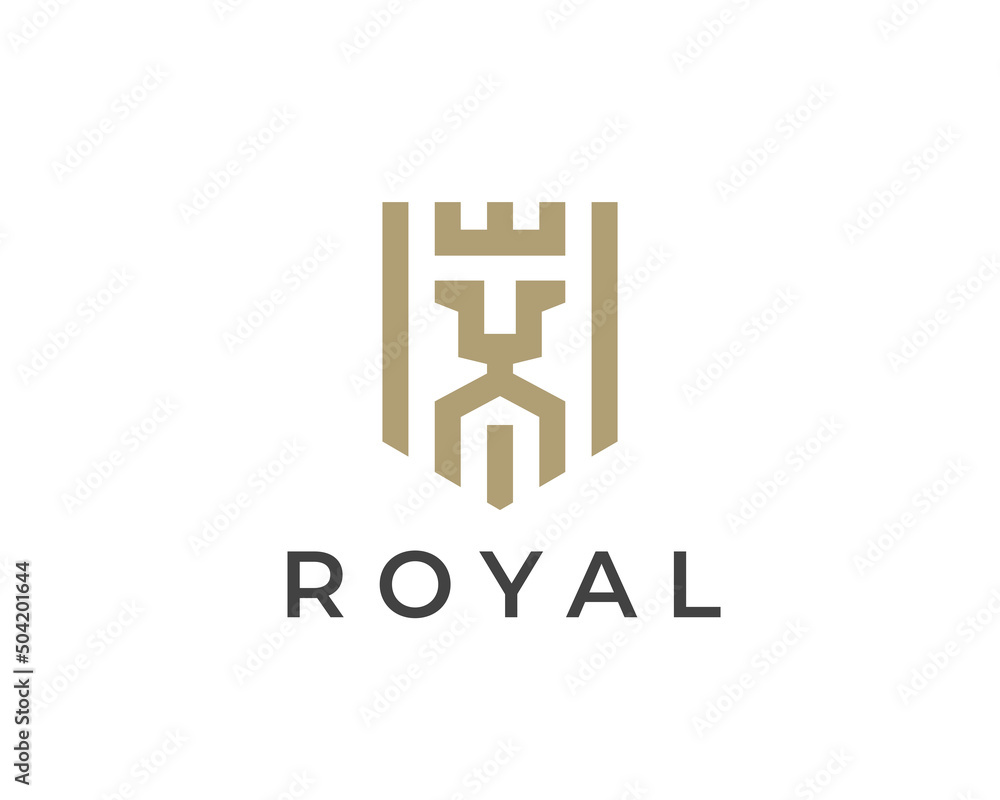 Royal king lion logo mark. Abstract gold leo crown icon. Luxury bold business brand identity emblem. Vector illustration. Royal king lion logo mark. Abstract gold leo crown icon. Luxury bold business brand identity emblem. Vector illustration.