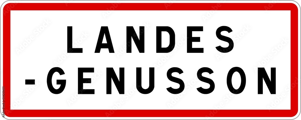 Panneau entrée ville agglomération Landes-Genusson / Town entrance sign Landes-Genusson Panneau entrée ville agglomération Landes-Genusson / Town entrance sign Landes-Genusson