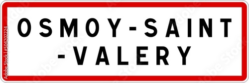 Panneau entrée ville agglomération Osmoy-Saint-Valery / Town entrance sign Osmoy-Saint-Valery photo