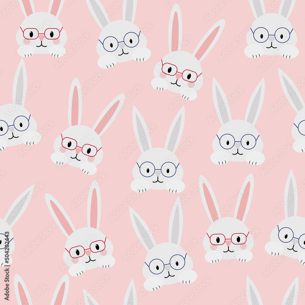 pattern with rabbits pattern with rabbits