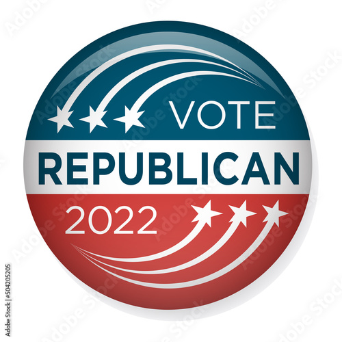 2022 Midterm Elections Design w Red White and Blue Vote Icon