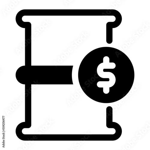 oil price glyph icon