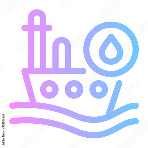oil tanker gradient icon