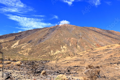 Panorama view on island of Tenerife to the volcano Pico del Teide