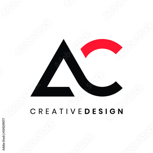 Creative modern letter AC logo design vector